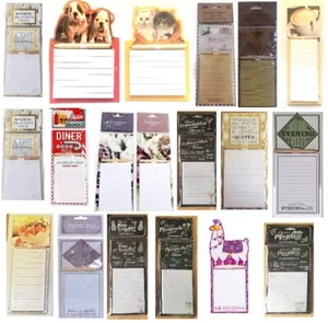 Magnetic Look Shopping Lists Pad Notepad Tear Off Pages Fridge Memo Meal Planner - Picture 1 of 29