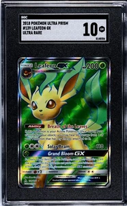 Pokémon Ultra Prism #139 Leafeon GX 2018 - SGC 10 gemas como nuevo/prístino - Imagen 1 de 2