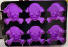 New Skeleton Mold 6-Cavity Silicone Cupcakes Baking Halloween Purple