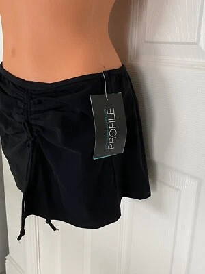 Profile By Gottex Sz 6 Black Skirted Swim Bottom Chlorine Resistant NWT - Image 1 of 4
