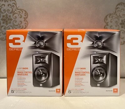 JBL LSR305 5"  3 Series Powered Studio Monitors (2) Brand New In Box - Image 1 of 4