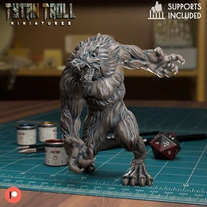 Hombre Lobo Alfa Lobo Luchador Bárbaro Miniatura | D&D DnD - Imagen 1 de 8