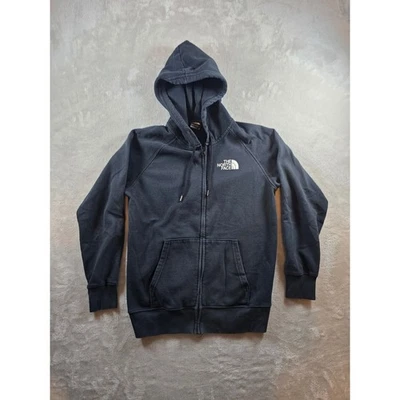 Moletom com capuz feminino The North Face M preto zíper completo logotipo jaqueta *Leia - Imagem 1 de 4