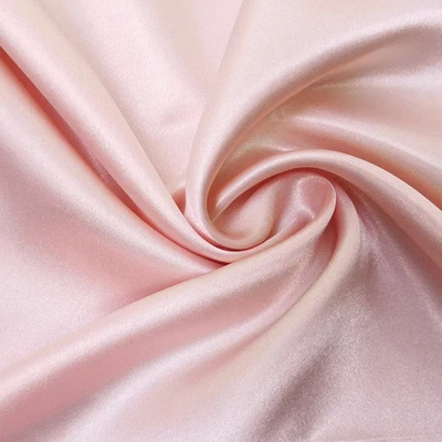 Wholesale Satin Fabrics White Black Plain Solid Charmeuse Satin Material Lining  - Image 1 of 4