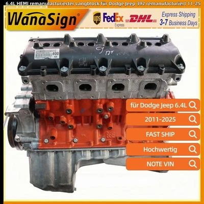6.4L HEMI Remanufactured Long Block for Dodge Jeep 392 Remanufactured 11-25 - Image 1 of 4