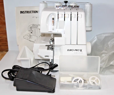 Euro-Pro EP550 Overlock Serger Sewing Machine with Foot Pedal and Accessories - Image 1 of 4