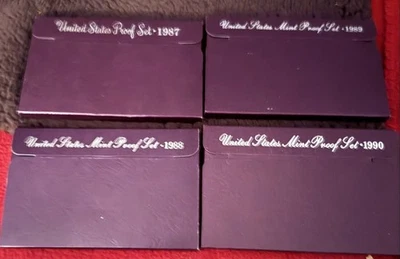 1987, 1988, 1989 and 1990 United States Mint Proof Sets - Image 1 of 4