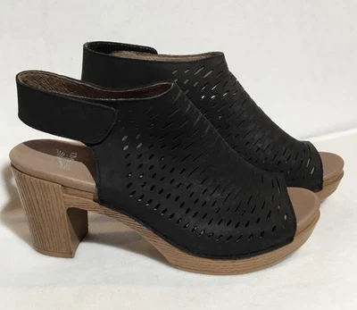 Zueco Dansko Danae de cuero gamuza para mujer 40 EE. UU. 9,5 - 10 negro con tira trasera cómodo Foto 1 de 4