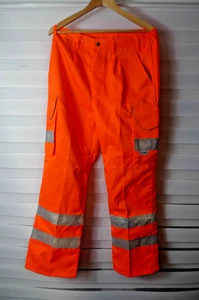 LEO WORKWEAR 32 REGULAR RAIL SPEC CARGO PANTS TROUSERS  #19 - Picture 1 of 14