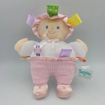 Taggies Muñeca Bebé Rosa Peluche Térmico Waffle Satinado Mary Meyer 8" Relleno Lovey Foto 1 de 4
