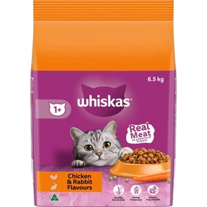 Whiskas 6.5kg 1+ Years Chicken & Rabbit Flavours Dry Cat Food - Picture 1 of 9