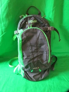 Camelbak MULE Hi-Vis Green & Black Hydration Pack Hiking Backpack Excellent - Picture 1 of 11