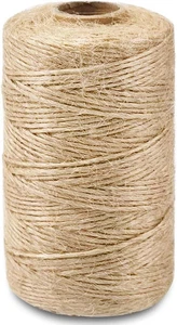 Natural Jute Twine String Thin Ribbon Hemp Twine for Wrapping Christmas, Crafts - Picture 1 of 4