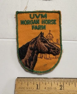 Vintage UVM Morgan Horse Farm University of Vermont Souvenir Embroidered Patch - Picture 1 of 3