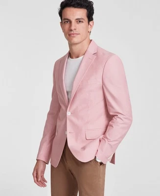 Abrigo Blazer Deportivo Tommy Hilfiger Para Hombre Ajuste Moderno 42 S Rosa Sólido Foto 1 de 2