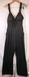 Jumpsuit Tank Wide Leg Pockets Whimsigoth Fairy Goth Witchy Smock Back Sz L - Picture 1 of 10
