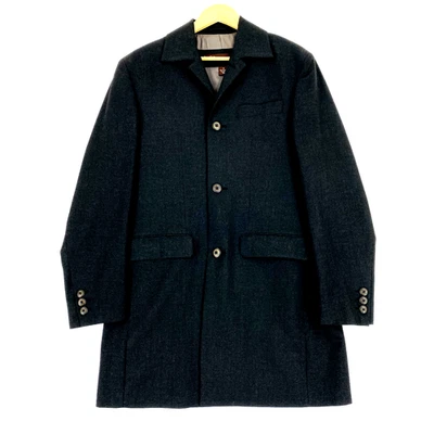 Abrigo Perry Ellis Para Hombre Pequeño Carbón Poliéster Viscosa Carrera City Slicker Foto 1 de 4