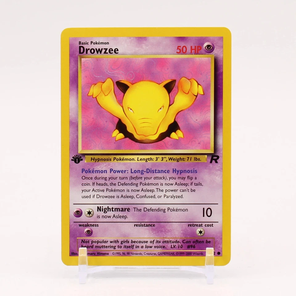 Drowzee - 54/82 Team Rocket 1st Edition Pokemon - NM - Image 1 of 1