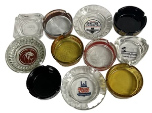 Vintage glass Ashtrays Hotel Casino souvenir lot of 11 - Picture 1 of 13