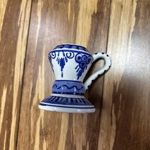 Vintage Delft Candlestick by Elesve Holland #445 Candle Stick - Picture 1 of 4