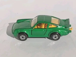 Matchbox superfast No 3 Porsche Turbo Darker Green Black Gloss Base 1973 / NM - Picture 1 of 8