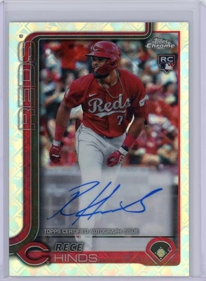 2025 Topps Logofractor #RA-RH Rece Hinds Rookie Autograph - Reds - Image 1 of 2