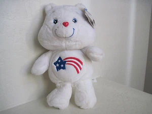 14" Care Bears AMERICA CARES BEAR 20th Anniversary Plush Stuffed Animal - Picture 1 of 5