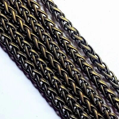 Antique Brass Wheat Chain 4mm Sold by the Foot - Image 1 of 3