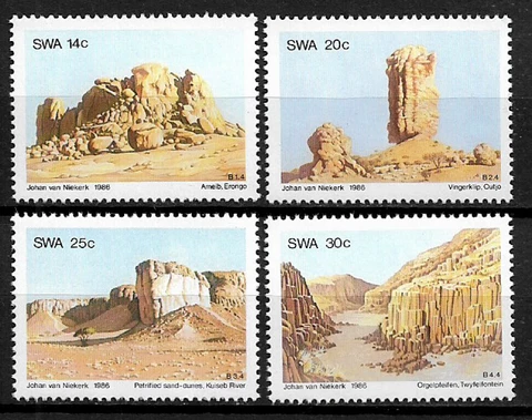 South West Africa #566-9 MNH Set - Rock Formations - Scenery Cover