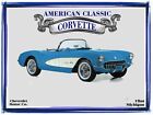 1957 Corvette Metal Tin Sign 8x12 Muscle Car Legend American Classic