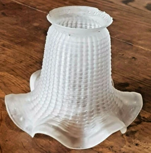 Ancienne tulipe Pantin France en verre ou patte verre Applique luminaire lustre - Imagen 1 de 11