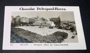 PHOTO CHOCOLAT DELESPAUL-HAVEZ 1950 FRANCE COLONIE AFRIQUE ALGERIE ALGER MOSQUEE - Imagen 1 de 2