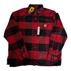 Carhartt Women's Rugged Flex Loose Fit Midweight Flannel Long-Sleeve Plaid 2XL - Picture 1 of 11