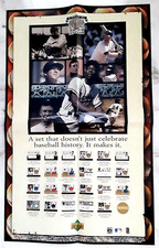 2000 UPPER DECK A PIECE OF HISTORY 3000 HIT CLUB POSTER MLB AARON MAYS WAGNER---