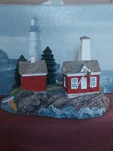 Hafenbeleuchtung Leuchtturm historische Gebäude Pemaquid Glockenturm Maine #HB904... - Bild 1 von 16