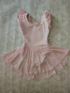Capezio Mädchen klein 4/5 rosa Ballett Tanz durchsichtig Trikot Body mit Rock - Bild 1 von 3