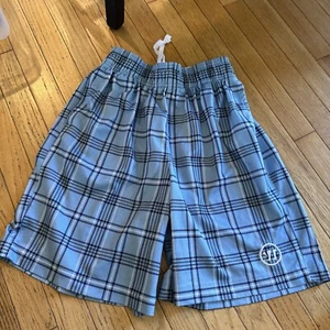 Warrior Blue Plaid Lacrosse Shorts YXL - Picture 1 of 3