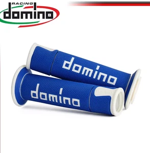 MANOPOLE DOMINO A450 MOTO SCOOTER STRADALI Blu Bianco ON ROAD RACING Forate - Imagen 1 de 4