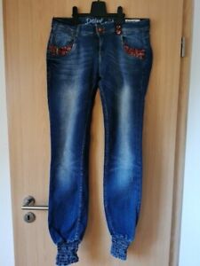 Desigual Jeans Gr. 30 "THE FUN" Slim Fit Blau Rainbow *Neuwertig*
