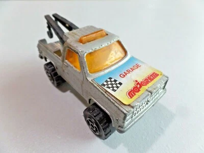 Camión de remolque Majorette Depanneuse Chevy de dos ganchos plateado garaje Majorette A172 de colección Foto 1 de 4