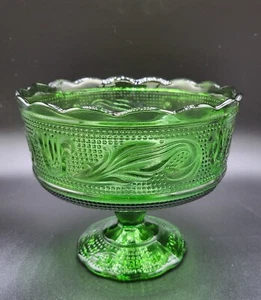 Jarrón verde con patas compota de E.O. Brody, vintage - Imagen 1 de 8