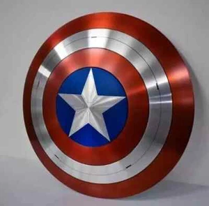 24'' Captain America Shield Medieval Warrior Mild Steel Round Cosplay Vintage - Picture 1 of 5