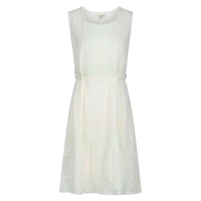 Cream Lace Occasion Dress Anmol Chiffon Sleeveless BNWT Summer Going Out Size 20
