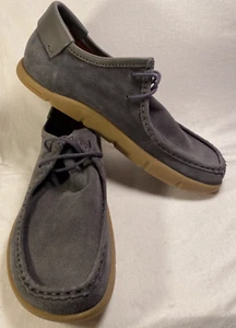 NEW Kalso Earth Mens Shoes Size 11 Darby Carbon Grey Dk Taupe Suede leather Tie - Picture 1 of 6