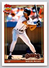 1991  Topps Traded #76T Willie McGee San Francisco Giants