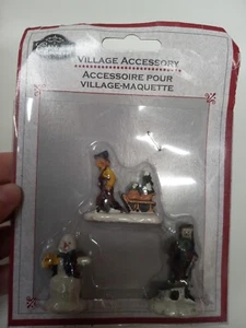 ⭐ Esquinas de adoquines Accesorios de pueblo de Navidad 1 niño, 1 hombre, 1 muñeco de nieve (p3 - Imagen 1 de 8
