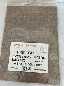 Country Cotton By Permin Of Copenhagen Even Weave Fabric color Natural - Picture 1 of 1