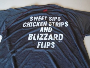 Dairy Queen Employee Uniform Shirt Gray Sweet Sips Blizzard Flips NO SIZE TAG L? - Picture 1 of 7