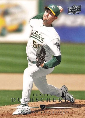Justin Duchscherer 2008 Upper Deck #600 Oakland Athletics Pitcher Baseball Card - Image 1 of 2
