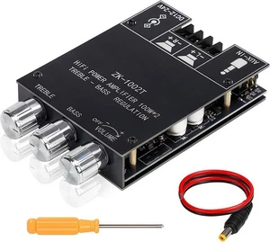 ZK-1002T Bluetooth 5.0 Stereo Amplifier Board, 200W HiFi 2.0 Channel  - Picture 1 of 8